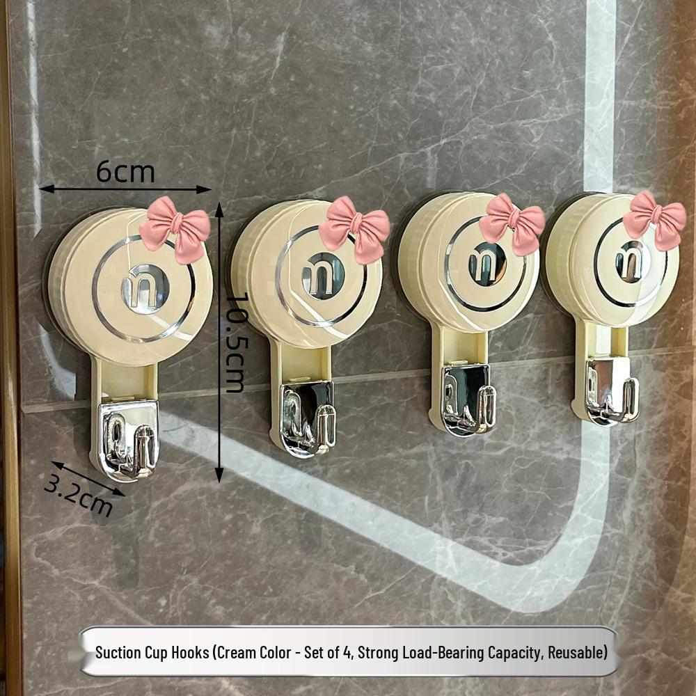 Powerful Suction Hook – No-Drill, No-Trace Adhesive for Bathroom Doors and Walls, Ideal for Towels and Clothes.