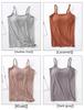 Women's Adjustable Spaghetti Strap Padded Camisole: Wireless Bra Cup, Slimming Fit