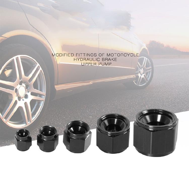 Black Anodized Aluminum AN4-AN12 Adapter Female Flare Cap/Plug/Nut Fitting