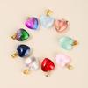 5Pcs/Lot Lampwork  Glass Love Heart Beads Charms Pendant Diy Handmade Jewelry Making Accessories