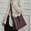 Leather Women'S Bags, Large-Capacity Commuter Tote Bags, High-End Light Luxury Hobo Bags, Shoulder Messenger Bags, Bags.