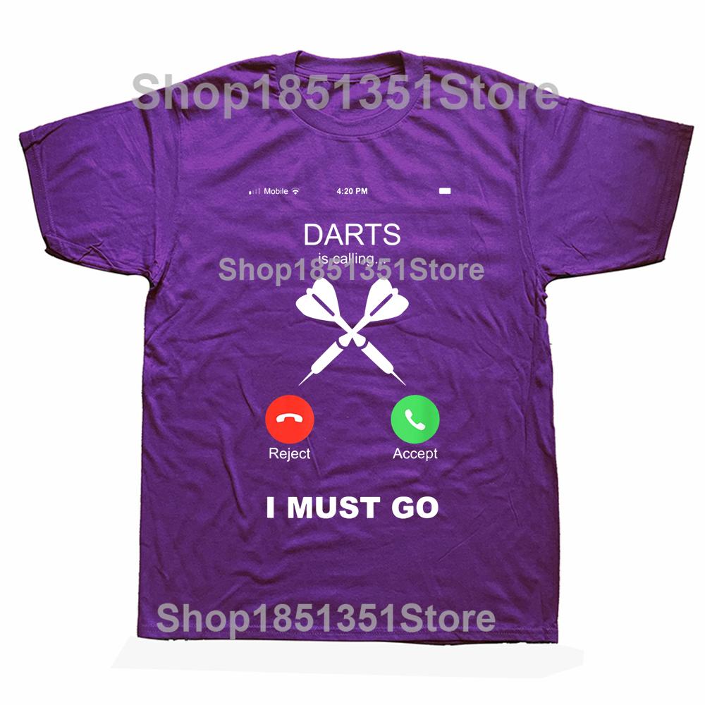 

Funny Darts Is Calling T Shirts Graphic Cotton Streetwear Short Sleeve ONeck Harajuku Hip Hop Arrows Tshirt Mens Clothing 4XL