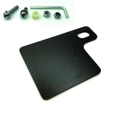 Asateru AP15B Universal Anti- Aluminum Alloy Sticker Plate for Motorcycles (0.06 Inch (1.5 Mm) Thick) Anodized Black (Satin Tone)