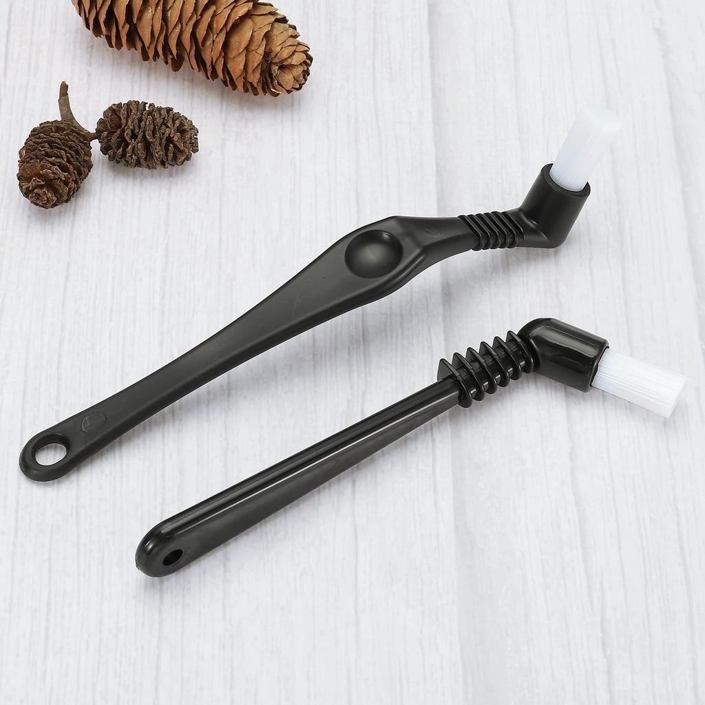 PATIKIL Coffee Espresso Brushes, 4 Pieces Elbow Coffee Grinder Brush Cleaner, Coffee Cleaning Tool, White