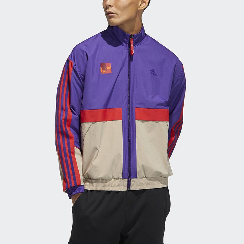 Adidas CNY Series Stand-Up Collar Sports Jacket Men Jackets Academy-Purple GP1824