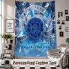 Custom Tapestry Wall Hanging, Manchester City Personalized Name Text Home Wall Decor