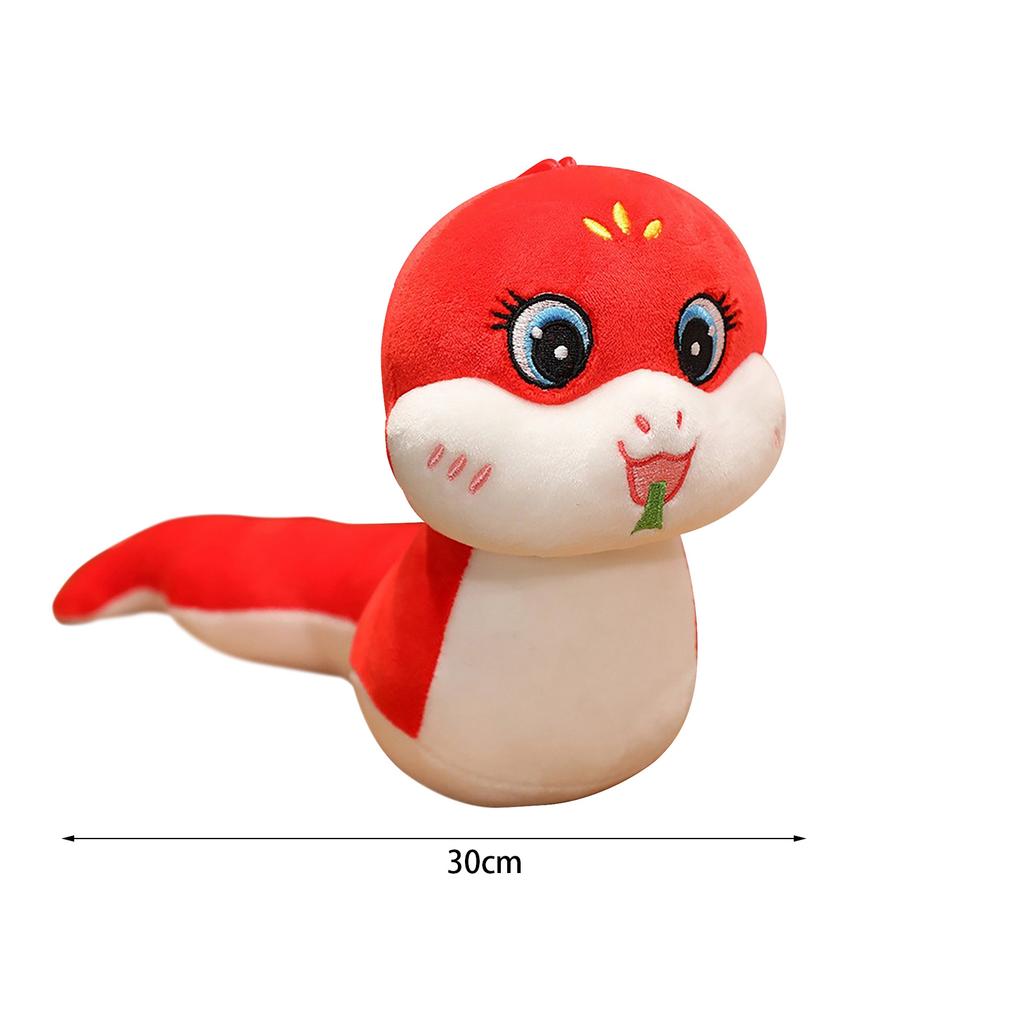 Snake Doll Cute Cartoon Snake Plush Toy Soft Snake Stuffed Animal Doll Home Decor with Suction Cup
