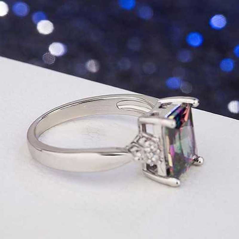 Sace Gems Inel de zircon colorat din aliaj clasic de cupru Bijuterii pentru doamne Cadou de petrecere de promisiune de nuntă