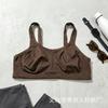 Large size no steel ring no sponge thin bra sports underwear large chest small gathering bra wholesale