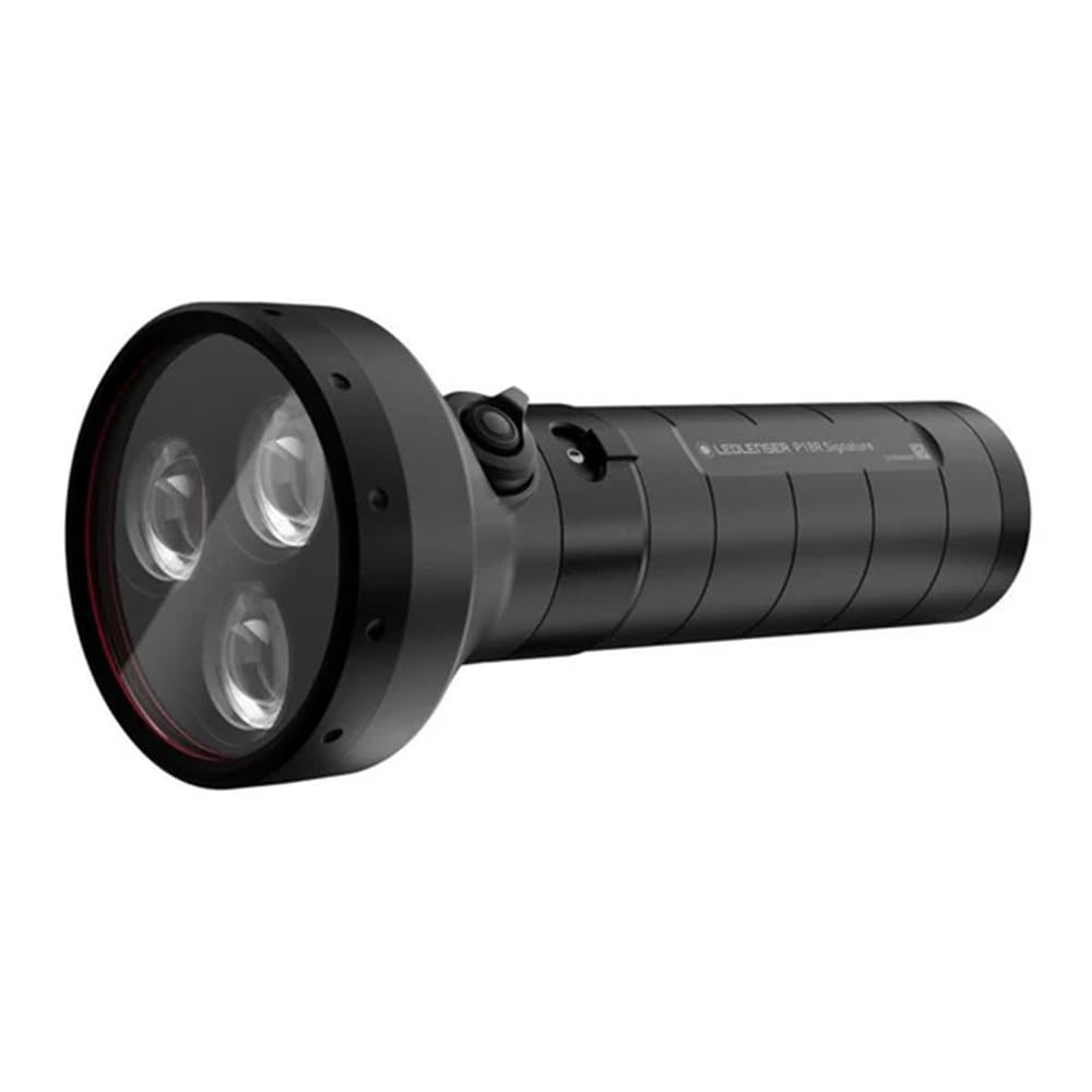 

Ledlenser P18R Signature 4-го покоління Преміальний ручний ліхтарик з акумулятором 7000 630м Фокус 8 режимів освітлення IP68 18650 Гарантія з продуктом чорний