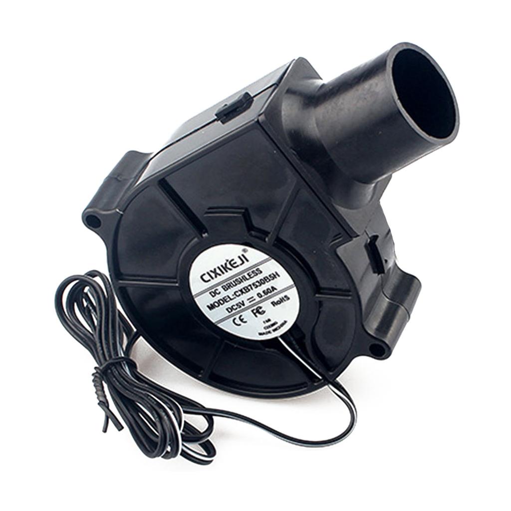 New 7530 5V USB Powered Fan with One Speed Controller- Compact and Quiet Blower for Barbecue and Camping