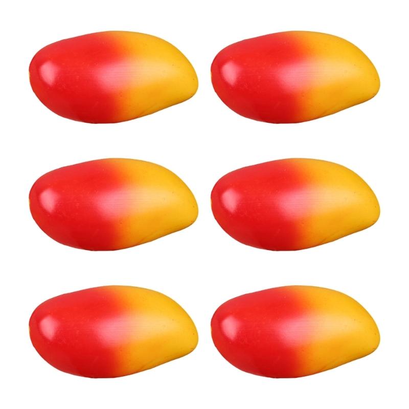 6Pieces Fruits Replicas Decorations User Friendly Simulation Fruits for Festival Decoration Realistic Home Accent