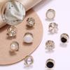 10Pcs Women Crystal Cardigan Collar Brooches Brooch Pin Gifts Shawl  Button Creative Imitation Pearl Jewelry Accessories Corsage