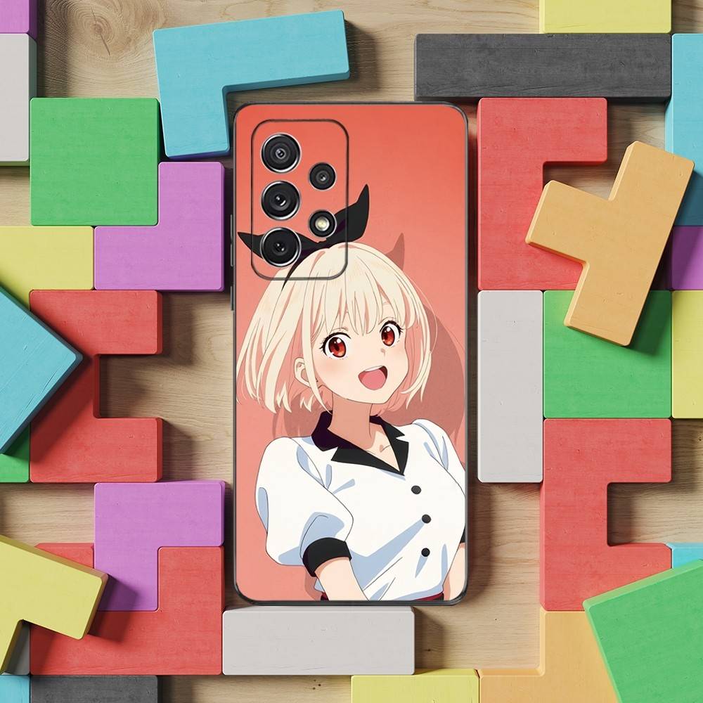 Hot L-Lycoris R-Recoil Anime Phone Case For Samsung S25,S24,S23,S22,S21,S20,S10,Ultra,Plus,Lite,FE,Soft Silicone Black Cover