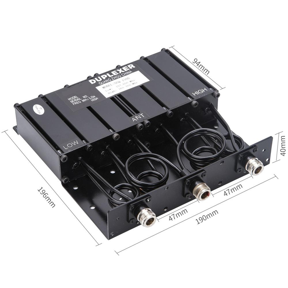 Durable 50W Vhf Duplexer 6 Cavity N Female Connector  136-174Mhz Repeater