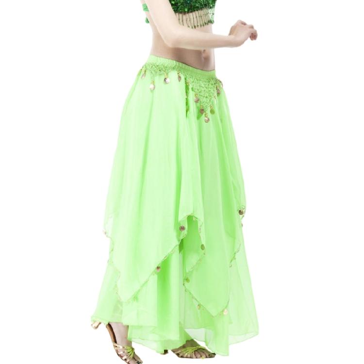 Colorful Middle Eastern Style Dance Skirt Soft Polyester Textile And Elasticized Fit Belly Dance Skirt for Women Girls