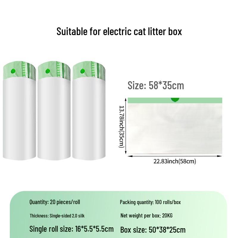 Katzenstreubeutel mit Kordelzug: Dicke, große und leicht zu reinigende Kotbeutel mit Schaufel für Katzentoiletten