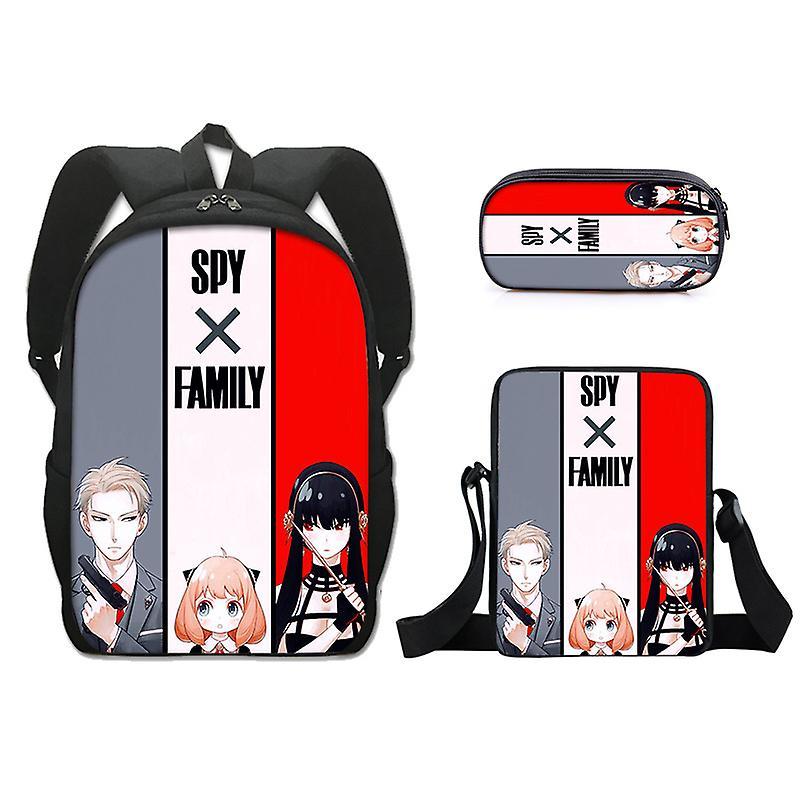 Spy X Family Anime Schoolbag 3psc/set Cartoon Cosplay Anya Backpack Shoulder Bag Pencil Bag Students Boys Girls Laptop Backpack