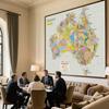 Australia Area Map Educational Map Decorative Hanging Picture for Travel,Educational Tool,Photo Shoot Background