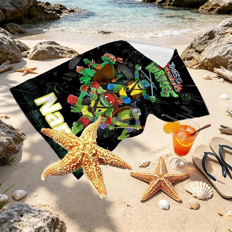 Custom Name Personalized Gamer Print Beach Towel, for Trip Camping Beach Party Home Decor, Birthday Gift for Family & Friends
