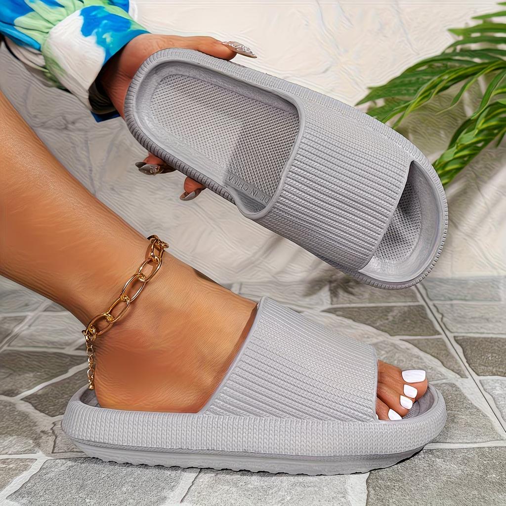 Unisex Comfortable EVA Sandals - Minimalist Striped Design, Spring/Summer, Hand Washable, Ideal for Home and Beach, Beach Shoes EVA Slippers for Home