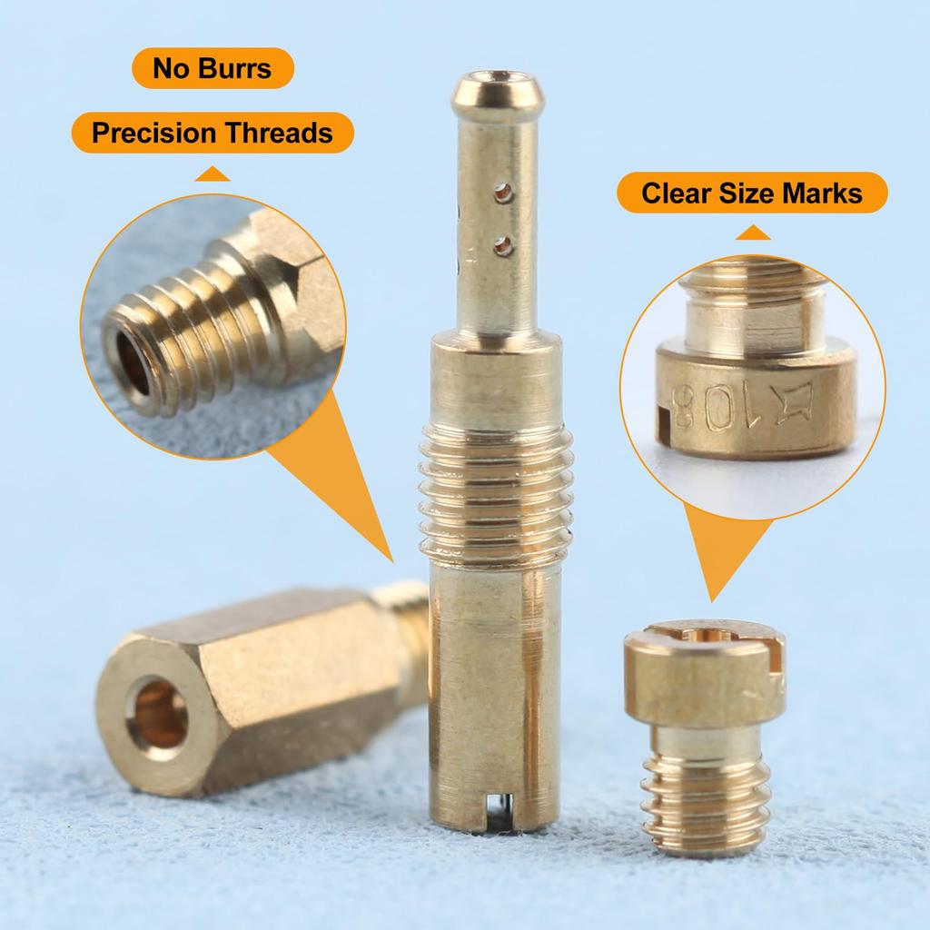 LEONTOOL Aftermarket Carburetor Jet Kit with 30 Carburetor Nozzles Main Jets with 10 Slow