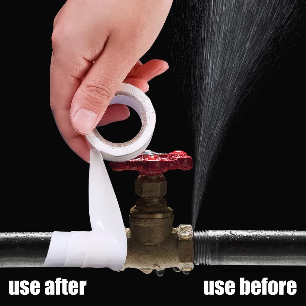 Czarne Mocne Wodoodporne Taśmy Gumowe Silikonowe Stop Przeciekom Taśma Naprawcza Do Rur Zewnętrzny Ogród Wąż Wodny Klejenie Szybkie Uszczelnianie Łatka Naprawcza Do Rur