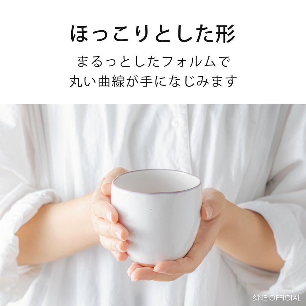 Mino Ware Red Clay Hare to Approximate Capacity Made in &NE 3-Peko Cup, Ke, White, 230ml, Japan, Ceramic, NAW-331-WH