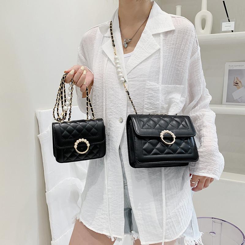 Summer Mini Bag 2025 New Trendy Pearl Chain Bag Women's Bag Summer Versatile White Shoulder Messenger Bag
