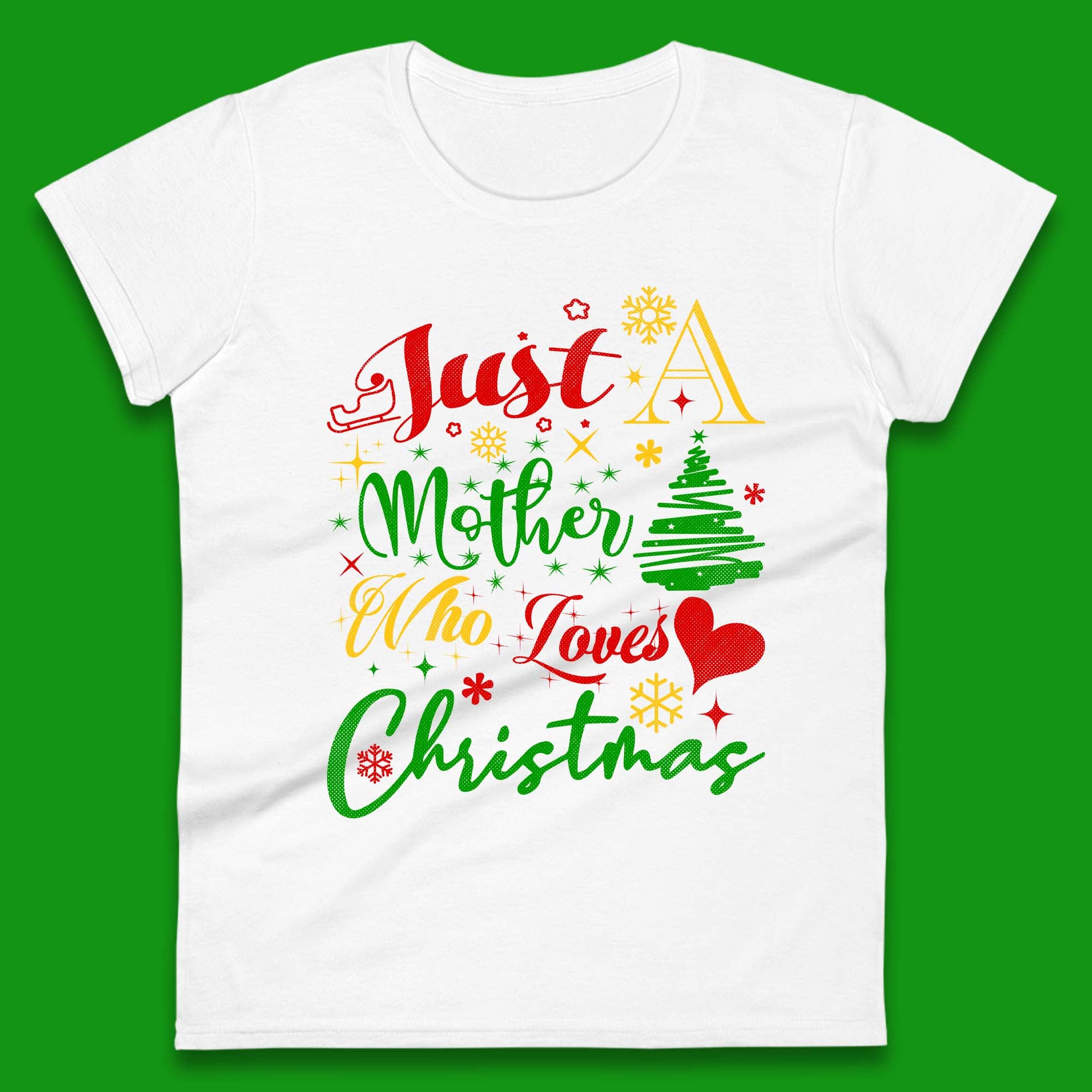 

Mother Loves Christmas Womens T-Shirt Mens Tops Tees Unisex 3XL