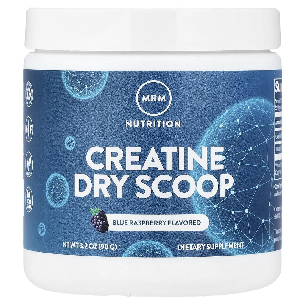 MRM Nutrition Dry Creatine Scoop, Blue Raspberry, 90g (3.2oz)