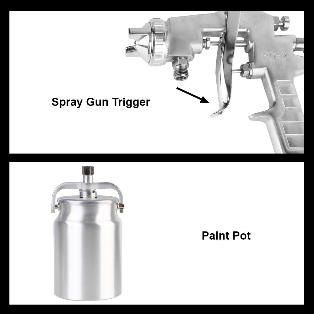 PQ-2 Silver Anti-Rust Paint Sprayer Pneumatic Sprayer HVLP Spray Paint Machine