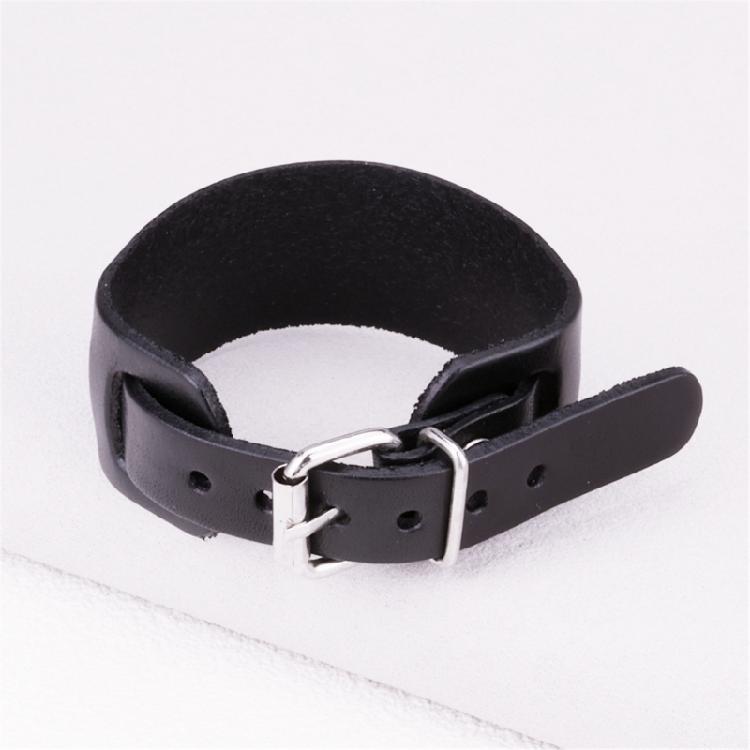 Modern Punk Leather Wristband Double Layer Wrist Strap Adjustable Closure Bracelet Wristler Jewelry