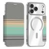 Applicable to Apple 18ProMax mobile phone case, color shield, magnetic flip cover, leather case, iPhone17 card all-inclusive protective case.