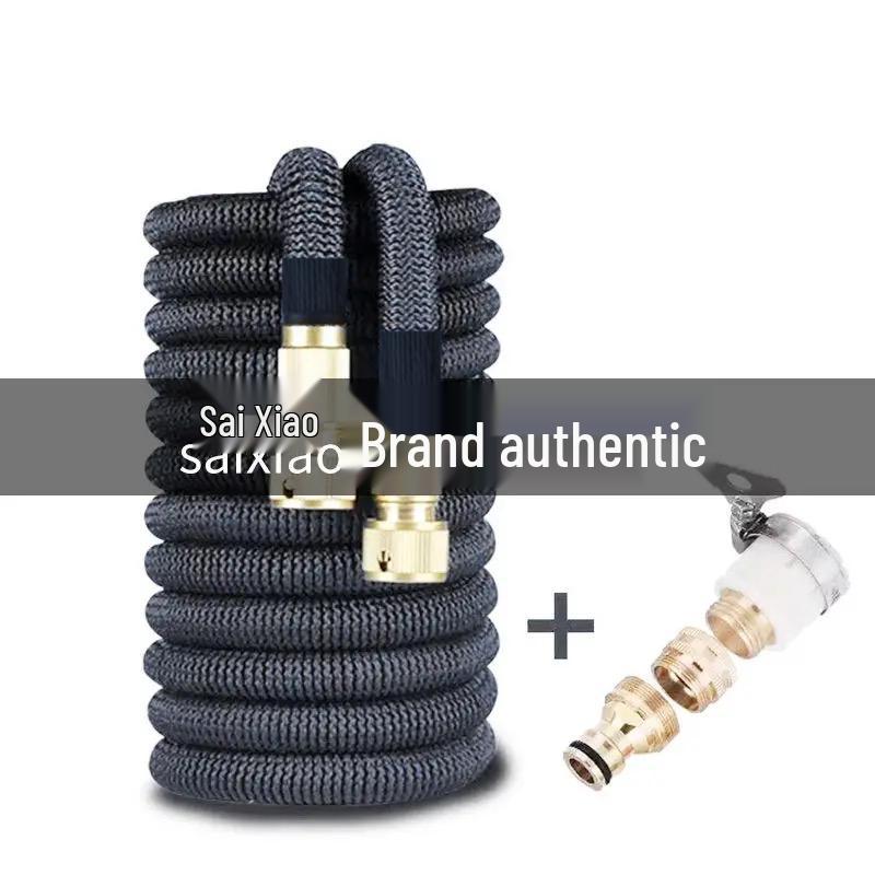 High-Pressure Telescopic Water Hose and Spray Nozzle for Car Wash and Garden Use