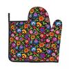 Flowers Floral Folk Art Heat Resistant Oven Mitts and Pot Holders Sets Oven Gloves for BBQ Cooking Baking Grilling