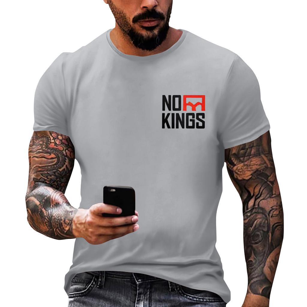 Men's  Neck Short-Sleeve T-Shirt With American Political Print