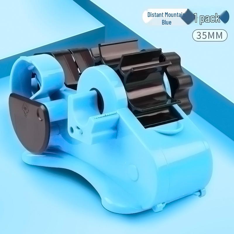 Large Multi-Functional Transparent Tape Dispenser and Cutter for Desktop Sealing and Stationery Use