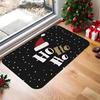 Red Black Buffalo Plaid Christmas Gnome Doormat Merry Christmas Snowflake Print Soft Entrance Rug Indoor Outdoor Decor Carpet