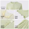 High-End Women's Summer Set: Chinese-Style Long Sleeve Top & Pants with Chest Pad, Lyocell Cotton Pajamas