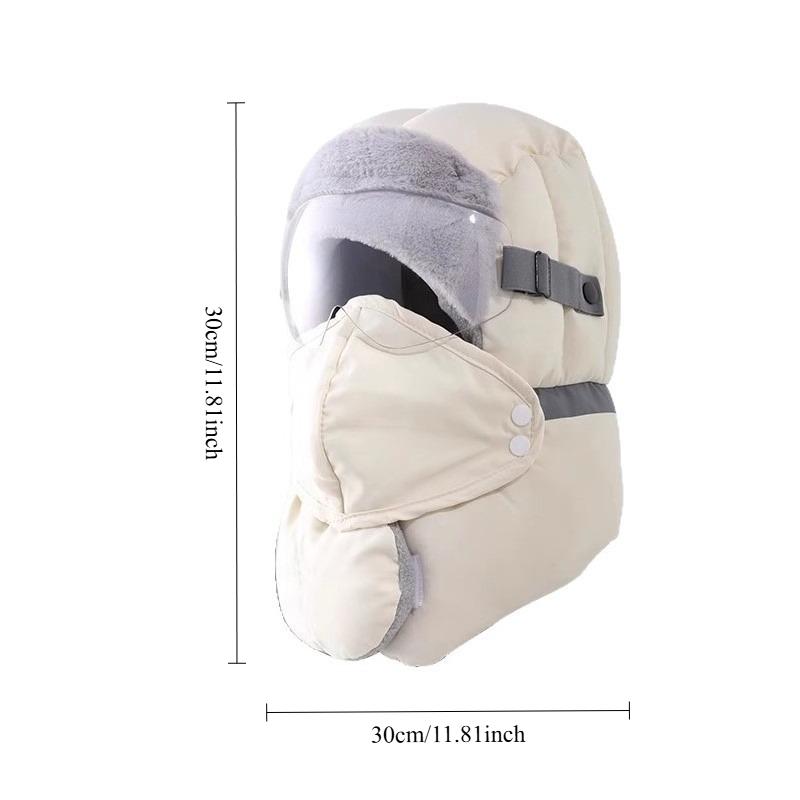 1PC hat women's winter windproof mask riding cold protection equipment piled thick hood warm Lei Feng hat men's northeast cotton hat