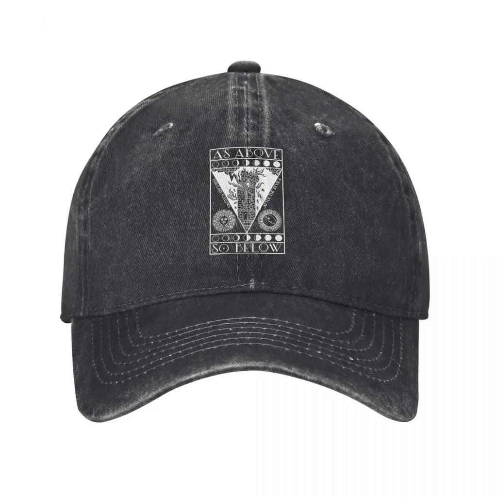 Genuine Darkside Tarot As Above So Below Denim Hat Durable for All Seasons Unisexs Cap Baseball Cap For Unisex