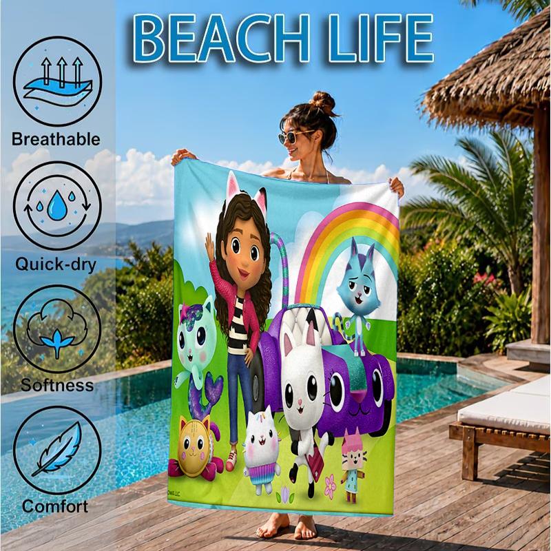 Rainbow Friends Dollhouse Beach Towel, Microfiber Beach Towel, Perfect For Pool, Beach, Travel, Home Decor Beach Party Fan gifts