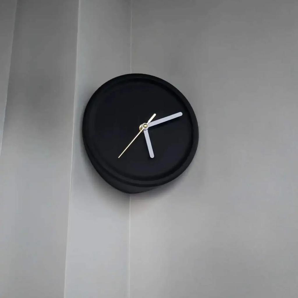 8inch Silent Wall Clocks Creative Non-Ticking Punch-Free Corner Wall Clock Bedroom Technology Luxury Art Home Decoration
