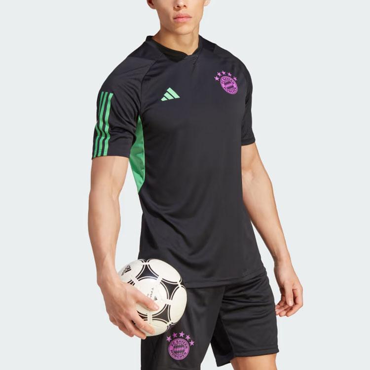 Adidas FC Bayern Soccer Jerseys Men's Black Moderate Straight Fit IB1521