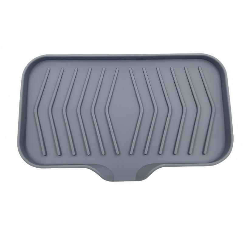 

1Pc Self Draining Soap Bar Holder Silicone Kitchen Sink Soap Dish Sponge Tray Counter Caddy Organizer for Dish Soap Dispenser серый