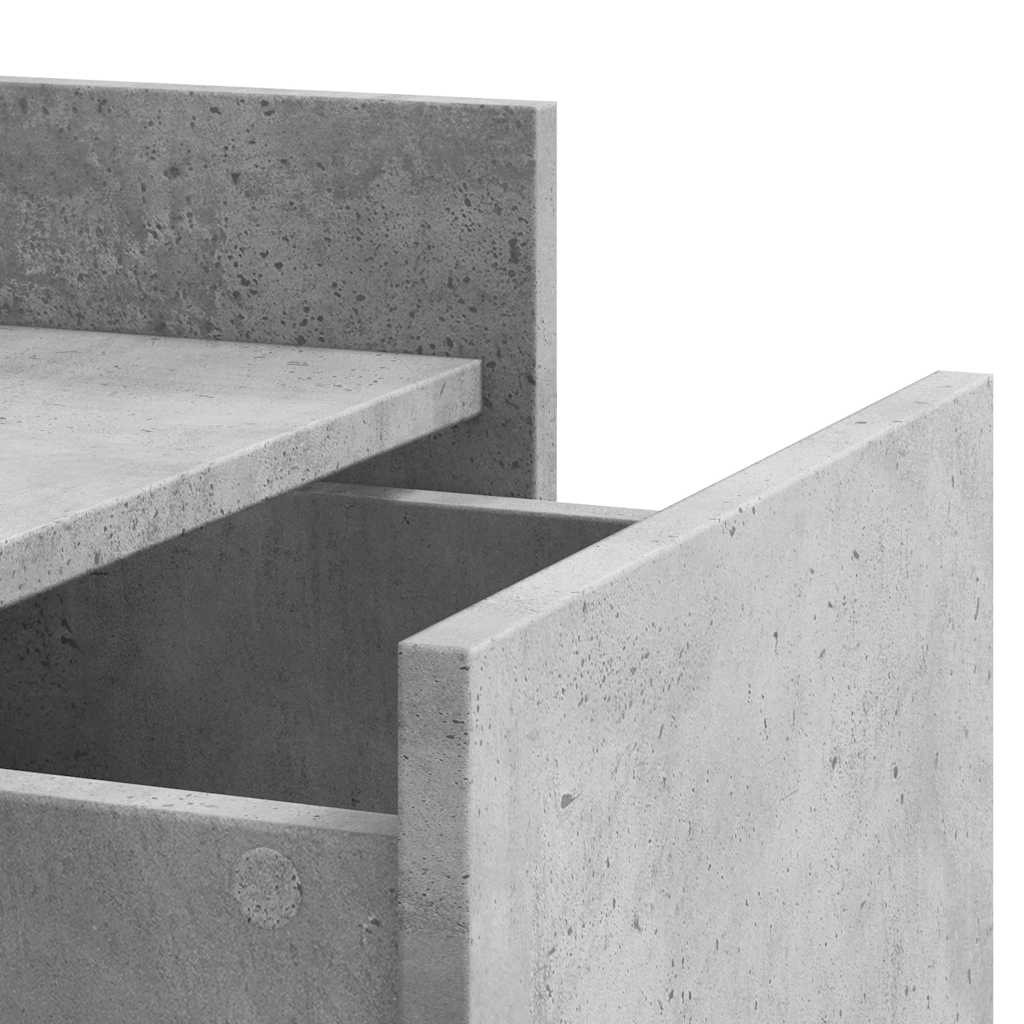 Nightstand Concrete Gray 45 x 50 x 65 cm Particleboard