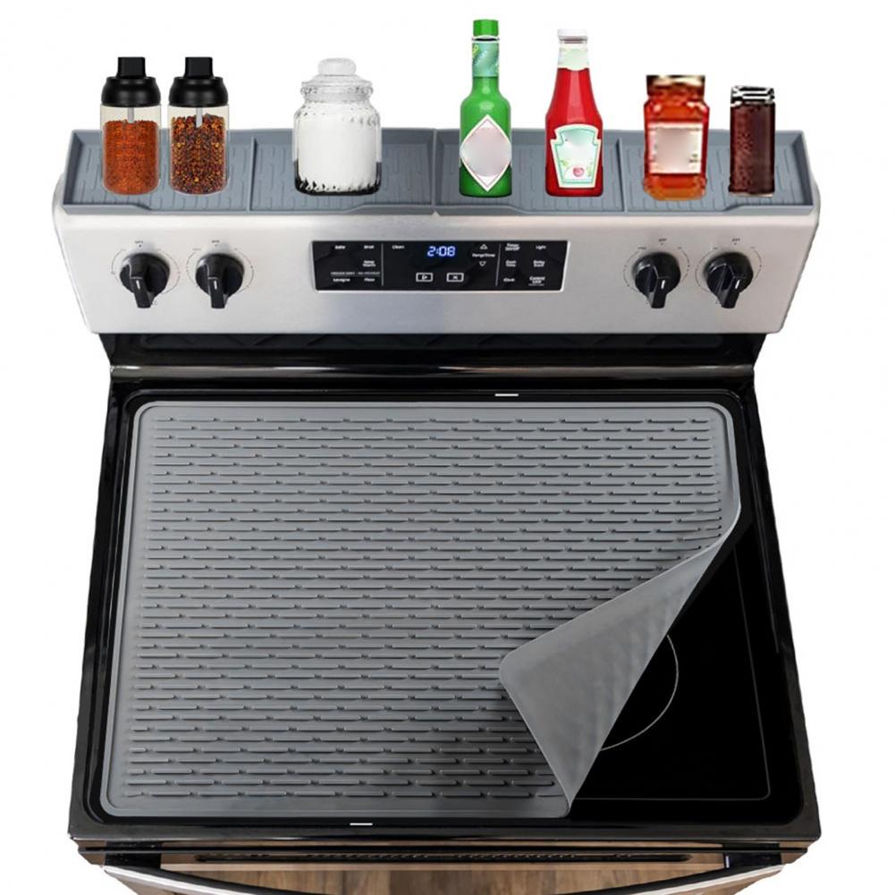 Silicone Stove Mat Pot Holder Mat Heat Resistant Silicone Stove Top Covers for Electric Stove Glass Cooktop Protector Kitchen