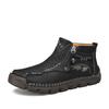 Men's Martin Boots Autumn and Winter Large Size Men's Short Boots Casual Fashion Hand Sewn Fleece Tooling Boots