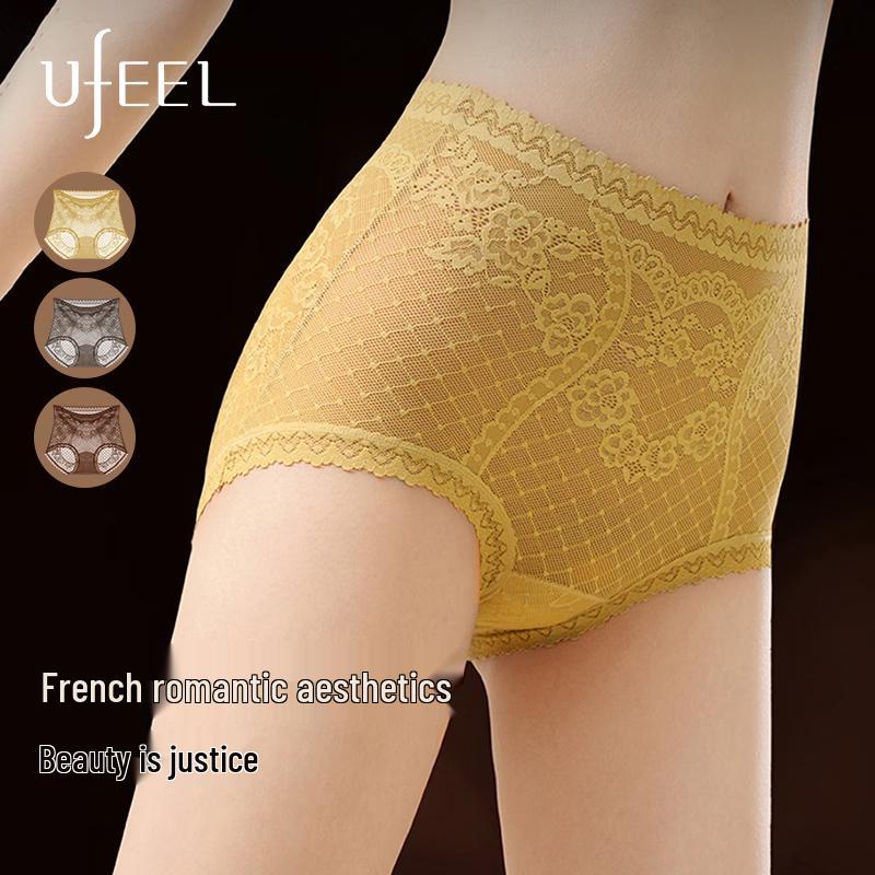 

UFEEL Romantic Lace High-Waist Butt-Lifting Briefs L (100-120 Jin)